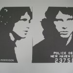 Jim Morrison Schildering restaurant de Rechtbank 0.50 x 0.80 meter