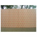 behangwand oranje <p>€ 80,00 VERHUUR</p>
<p>6 panelen / enkel 122 x 244 - totaal 732 x 244 / hout</p>